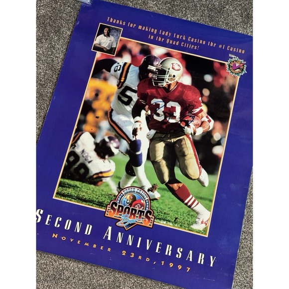 NFL Other - Vtg Signed ROGER CRAIG Sports Bar San Francisco 49ers NFL Football Poster 28X22